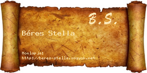 Béres Stella névjegykártya