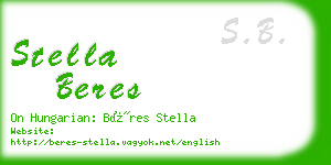 stella beres business card